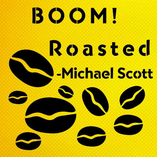 Boom Roasted Stencil Boyama Şablonu