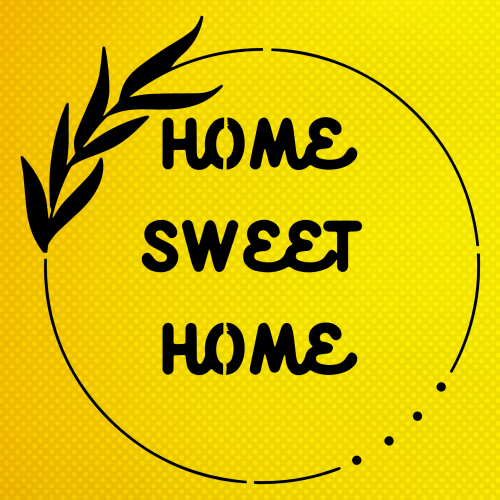 Home Sweet Home Stencil Boyama Şablonu