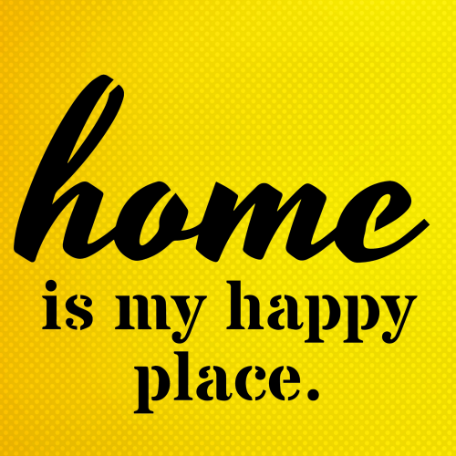 Home is my happy place stencil boyama şablonu