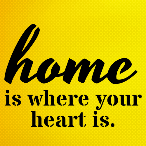 Home is where your heart is stencil boyama şablonu