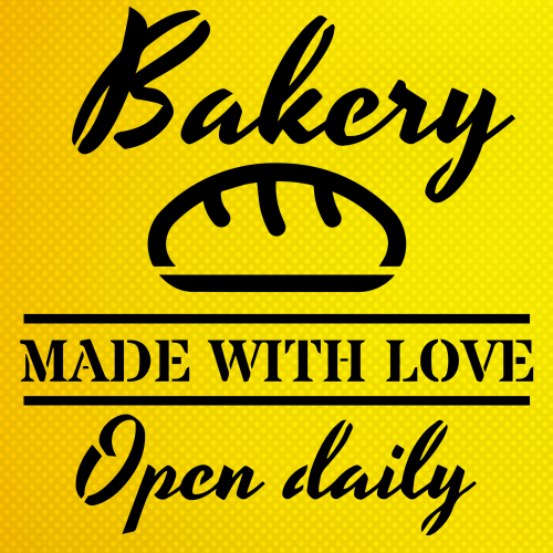 Bakery Stencil Boyama Şablonu