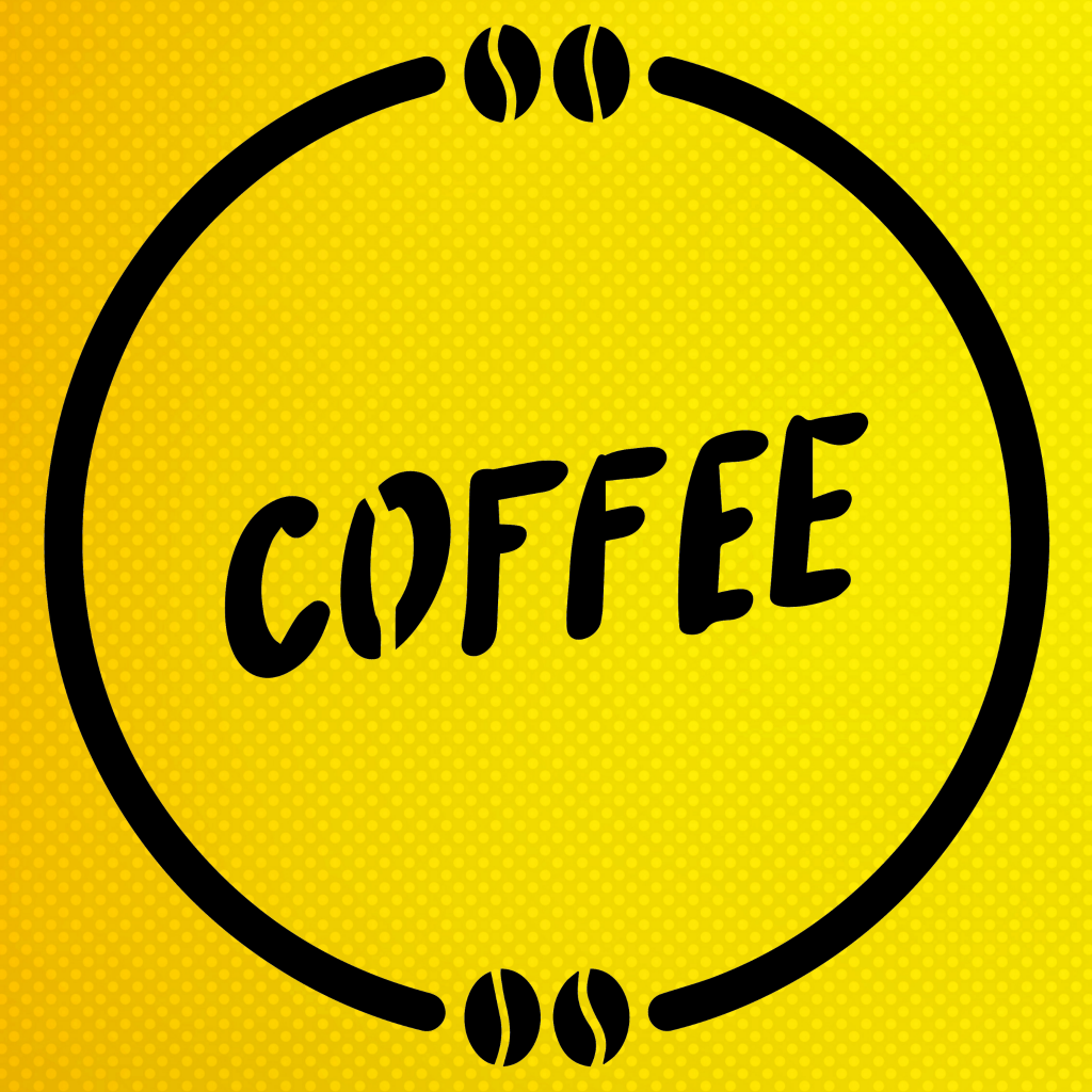 Coffee Stencil Boyama Şablonu