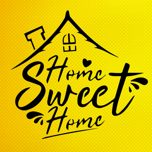 Home Sweet Home Stencil Boyama Şablonu