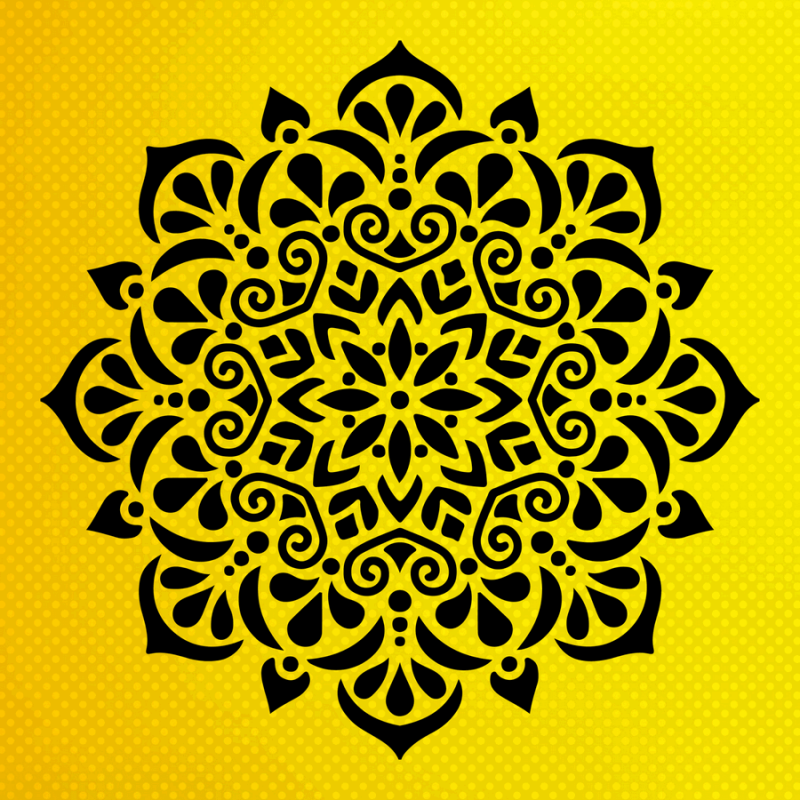 Mandala Stencil Şablon Mandala Stencil