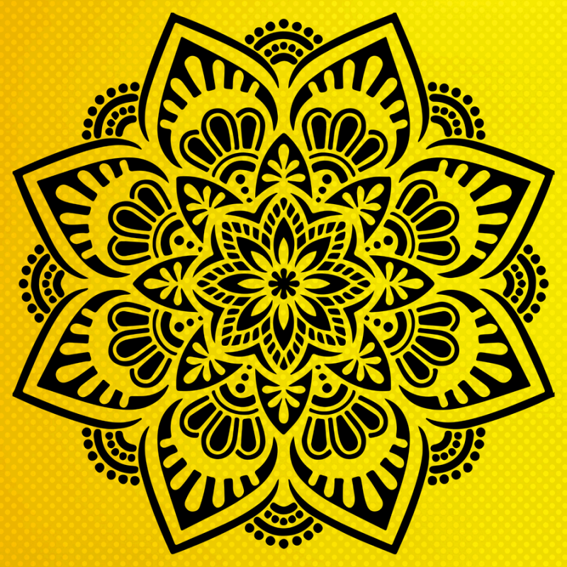 Mandala Stencil Şablon Mandala Stencil