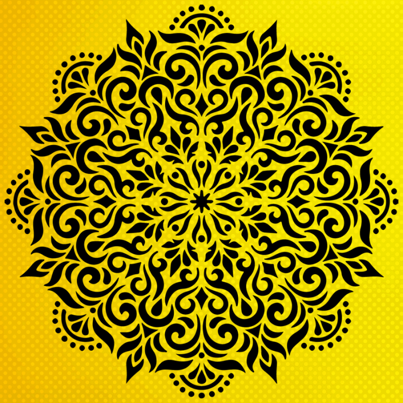 Mandala Stencil Şablon Mandala Stencil