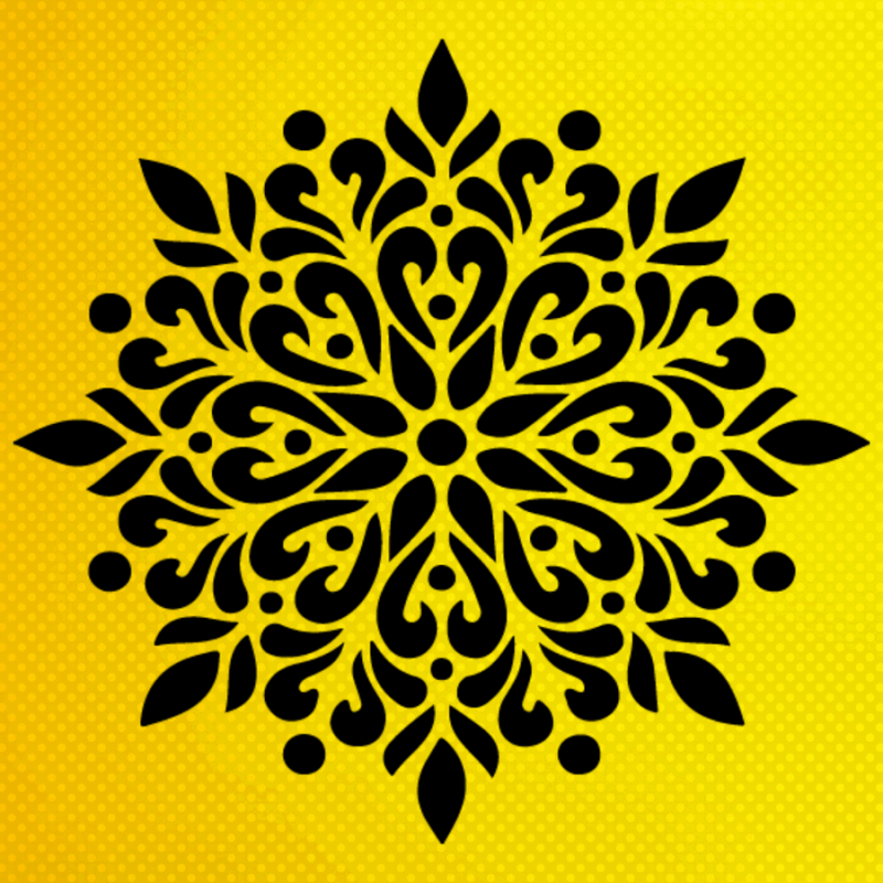Mandala Stencil Şablon Mandala Stencil