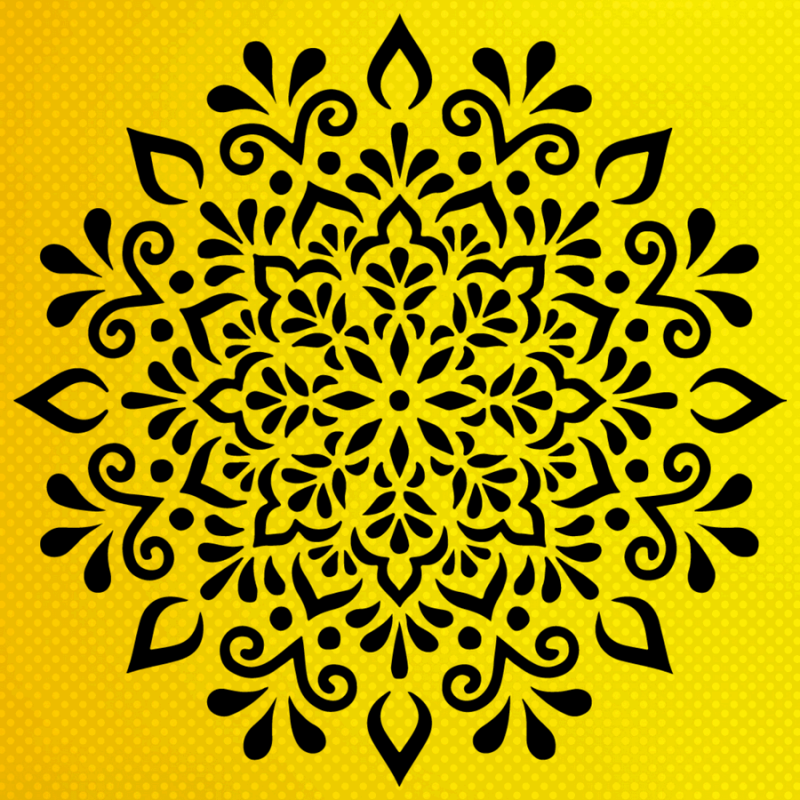 Mandala Stencil Şablon Mandala Stencil