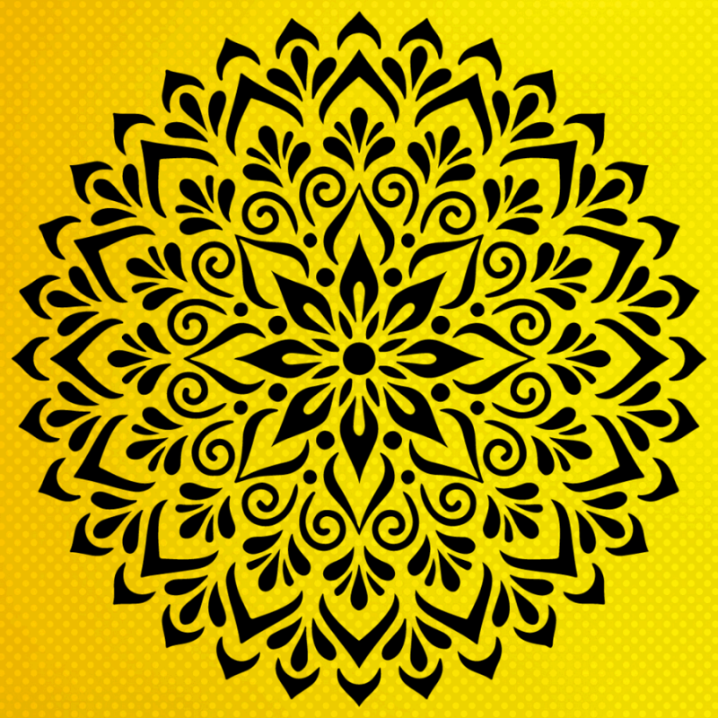Mandala Stencil Şablon Mandala Stencil