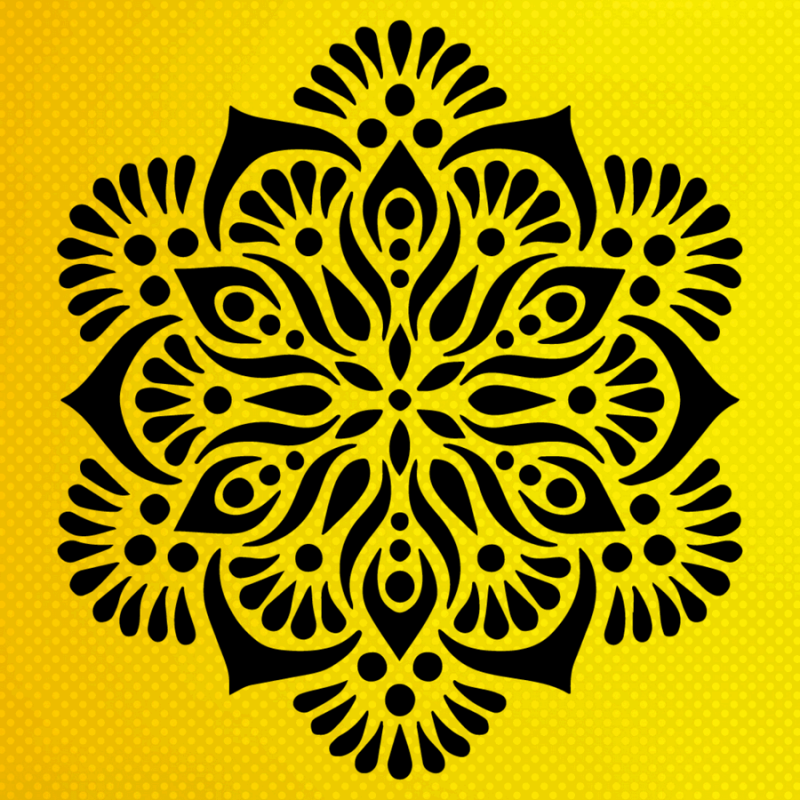 Mandala Stencil Şablon Mandala Stencil