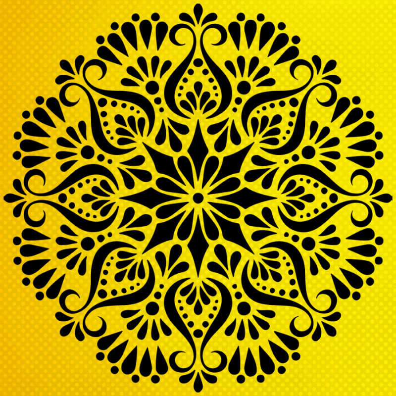 Mandala Stencil Şablon Mandala Stencil
