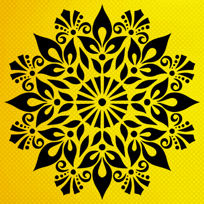Mandala Stencil Şablon Mandala Stencil