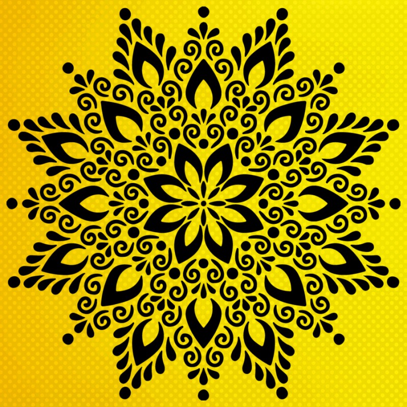 Mandala Stencil Şablon Mandala Stencil