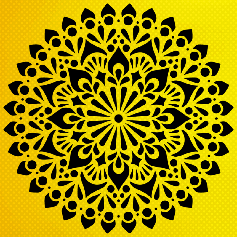 Mandala Stencil Şablon Mandala Stencil