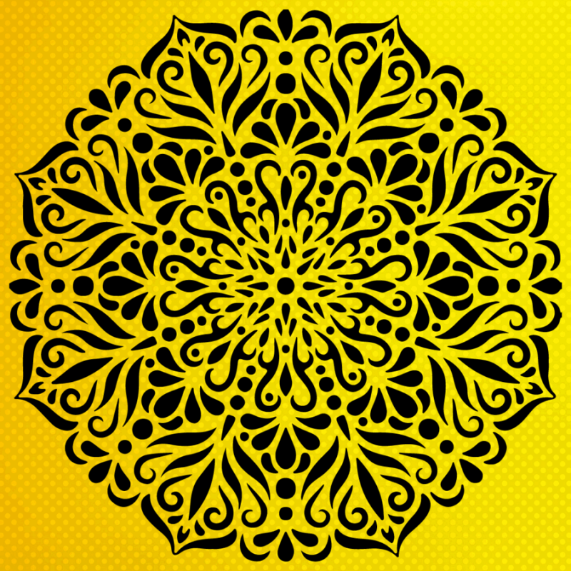 Mandala Desen Stencil Şablon Mandala Desen Stencil Şablon