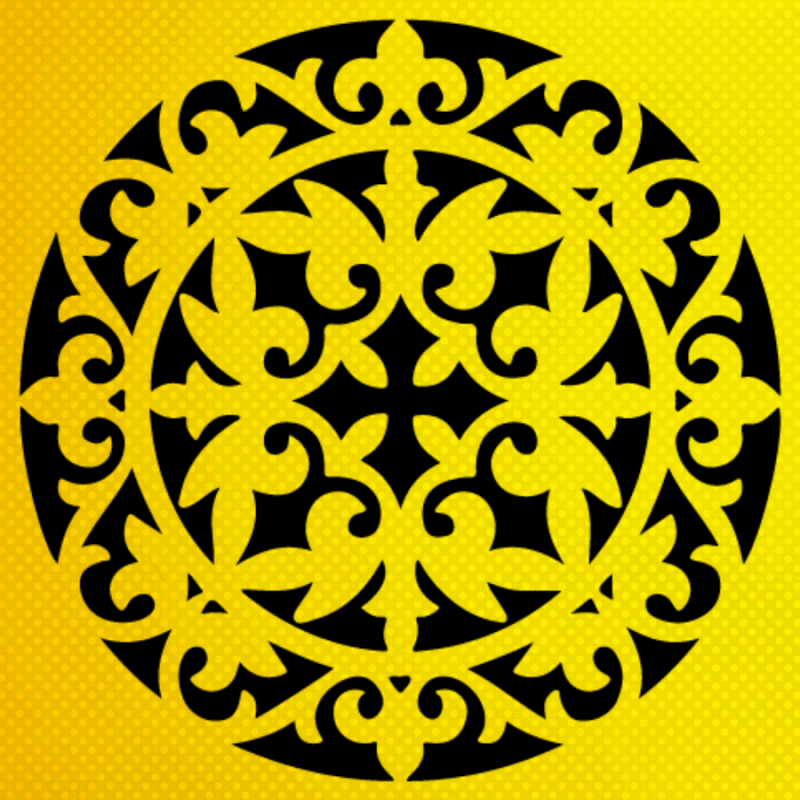 Mandala Stencil Şablon