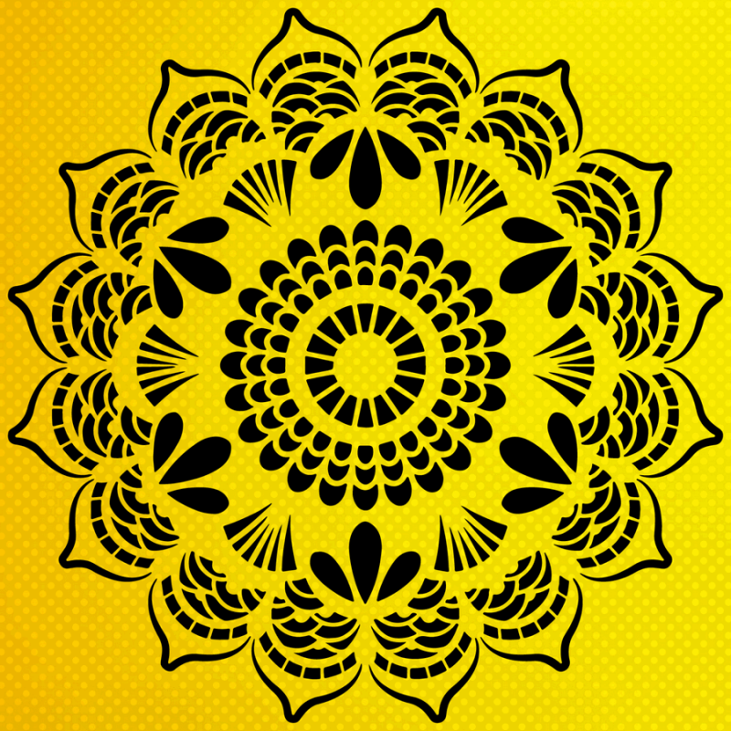 Mandala Stencil Şablon