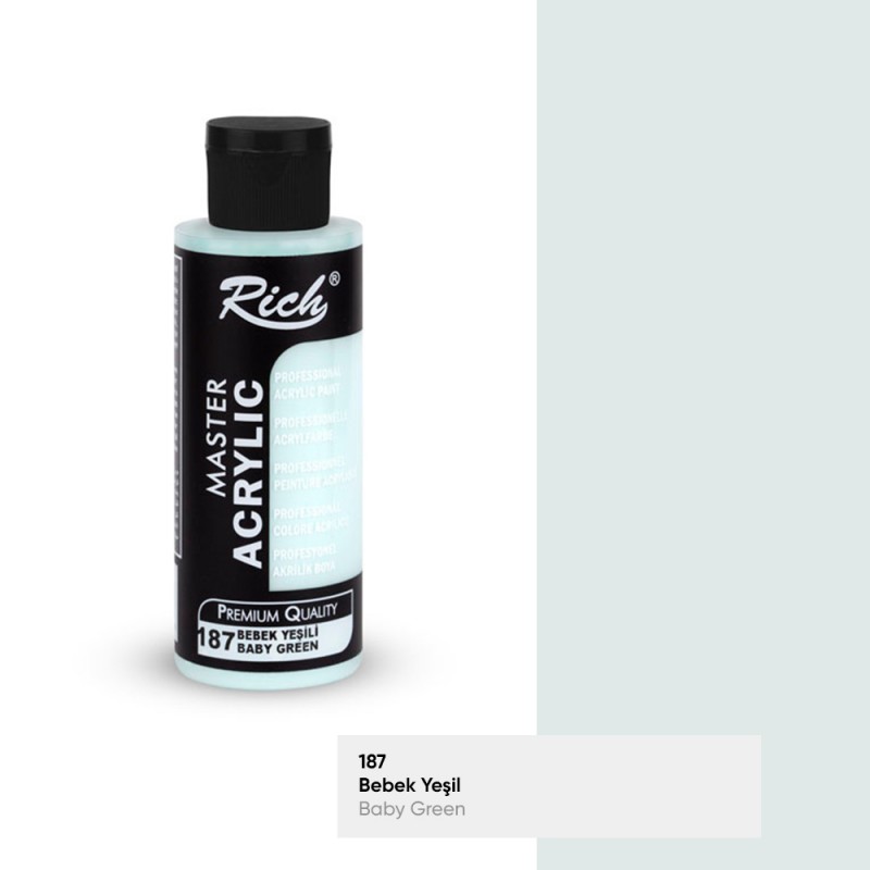 Rich Master Akrilik Boya 187 Bebek Yeşili 120 cc Rich Master Akrilik Boya 187 Bebek Yeşili 120 cc