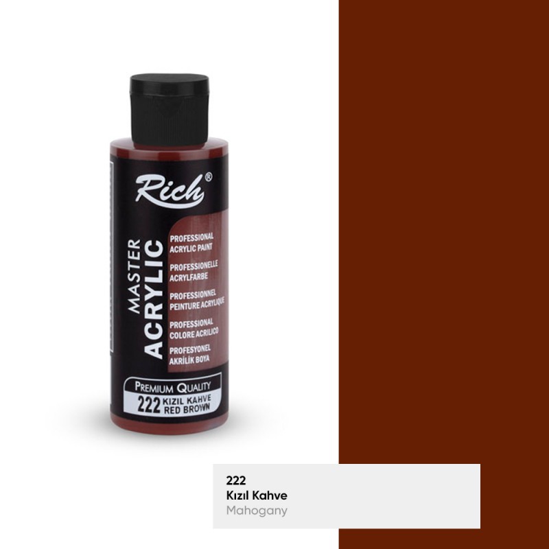 Rich Master Akrilik Boya 222 Kızıl Kahve 120 cc Rich Master Akrilik Boya 222 Kızıl Kahve 120 cc
