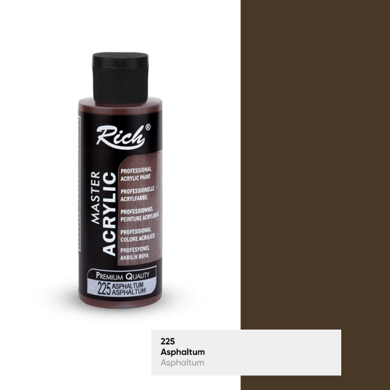 Rich Master Akrilik Boya 225 Asphaltum 120 cc Rich Master Akrilik Boya 225 Asphaltum 120 cc