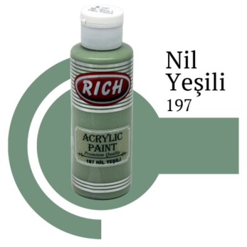 Rich Master Akrilik Boya 197 Nil Yeşili 120 cc Rich Master Akrilik Boya 197 Nil Yeşili 120 cc