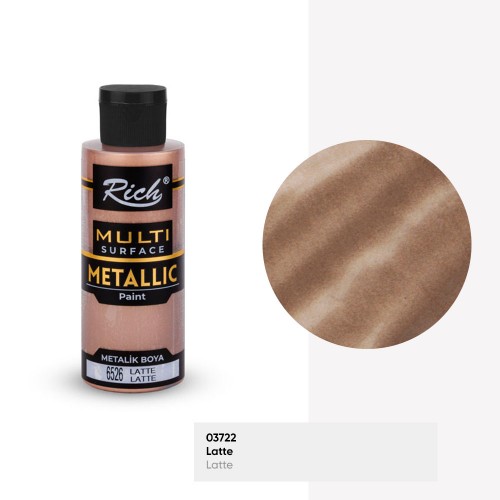 Rich Multi Surface Metalik Akrilik Boya 6526 Latte 120 cc	