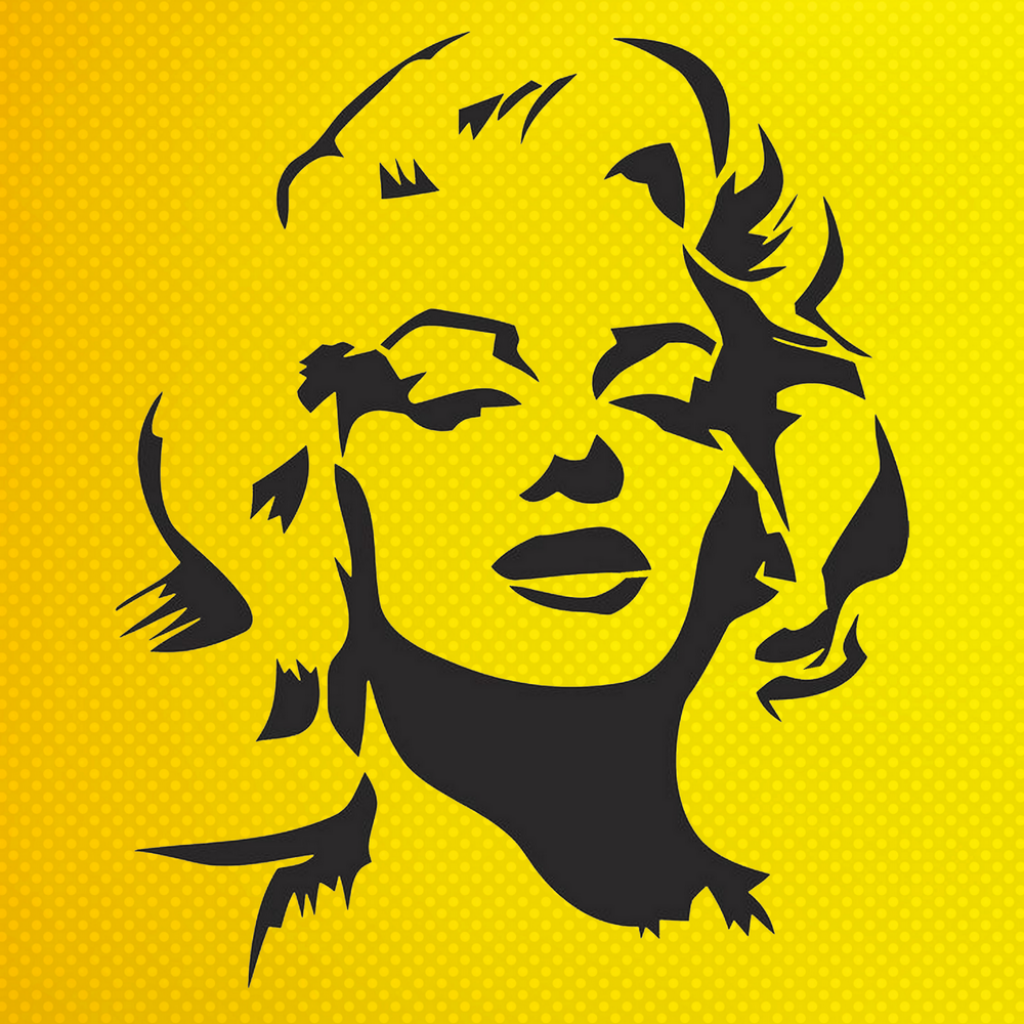 Marilyn Monroe Stencil Boyama Şablonu