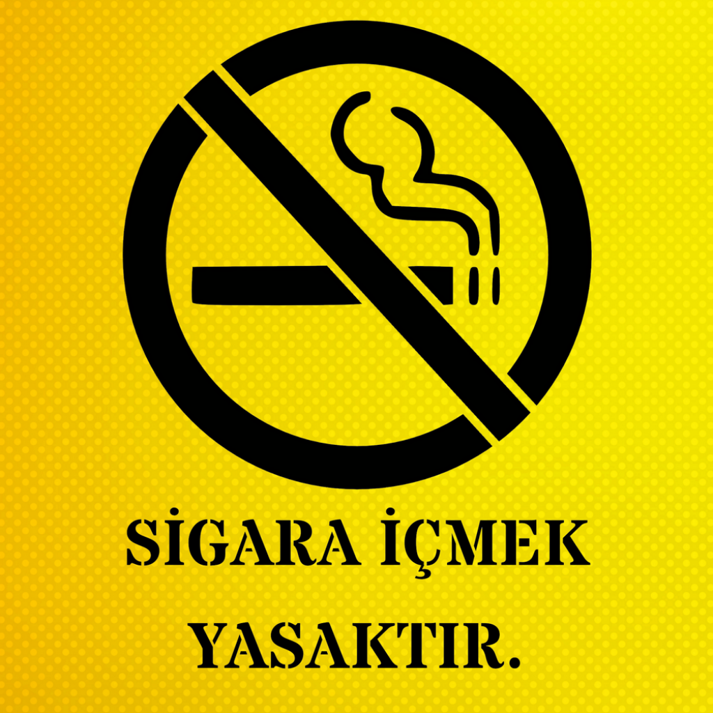 Sigara İçmek Yasaktır Stencil Boyama Şablonu