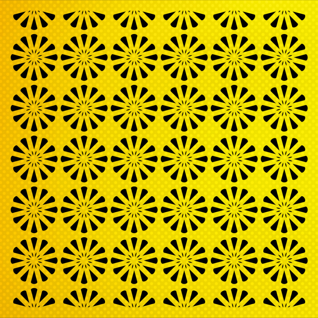 Çiçek Desenli Stencil Boyama Şablonu