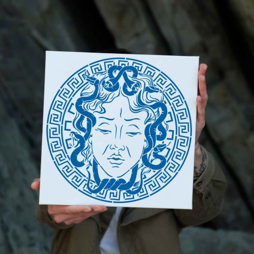 Medusa Deseni Stencil Şablon