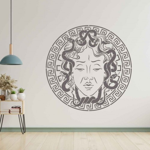 Medusa Deseni Stencil Şablon