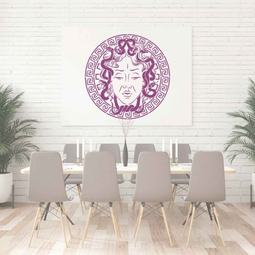 Medusa Deseni Stencil Şablon