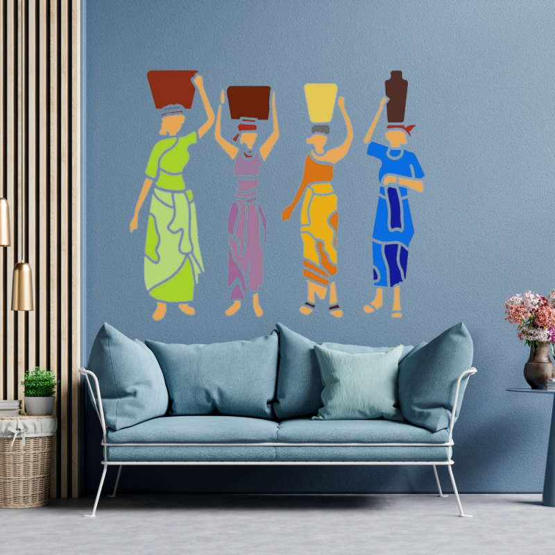 Kabile ve Çömlek Stencil Şablon Kabile ve Çömlek Stencil Şablon
