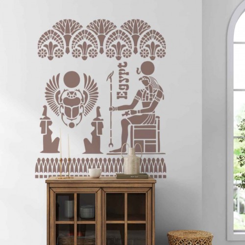 Antik Mısır Egypt Figürleri Stencil Şablon