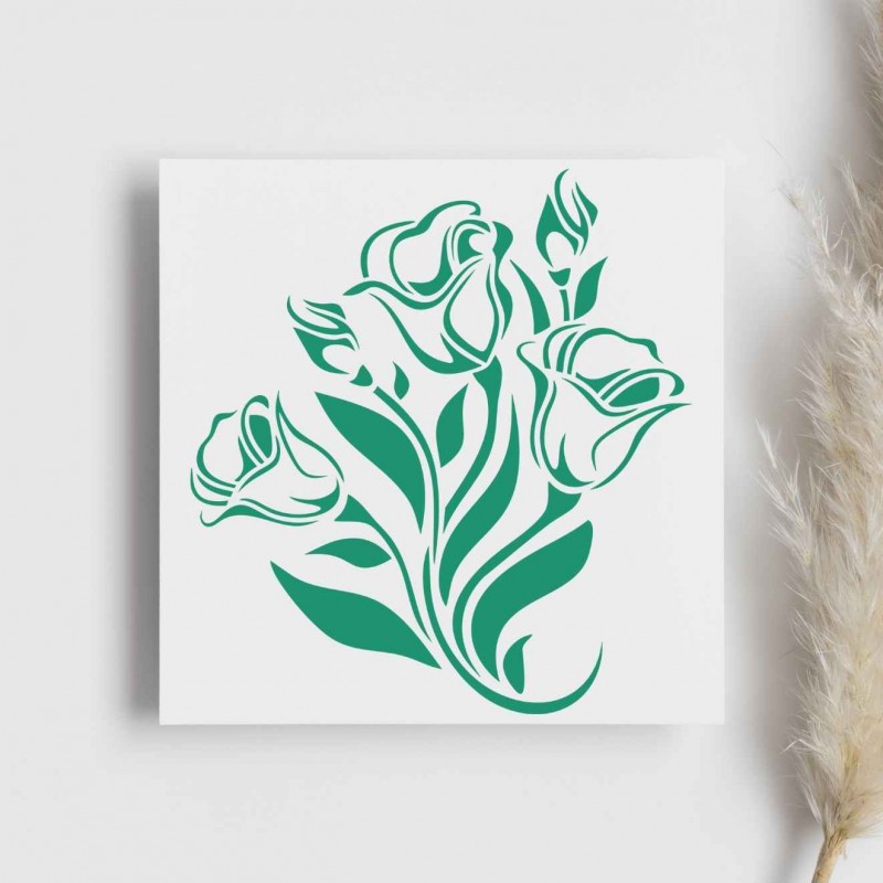 Lale Deseni Stencil Şablon Lale Deseni Stencil Şablon