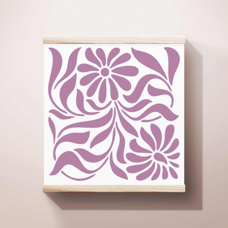 Papatya Çiçek Deseni Stencil Şablon Papatya Çiçek Deseni Stencil Şablon