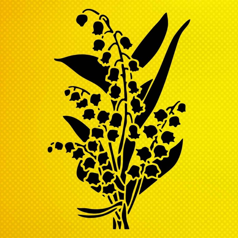 Vadideki Zambak Stencil Şablon Vadideki Zambak Stencil Şablon