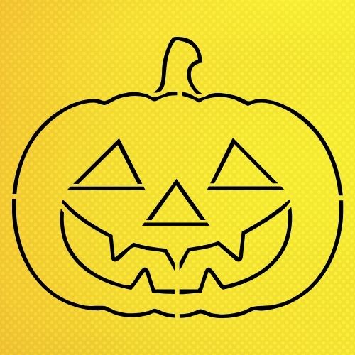 Bal Kabağı Stencil Şablonu – Sonbahar ve Ahşap Boyama İçin Özel Tasarım