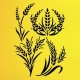 Buğday Başağı Stencil Şablon