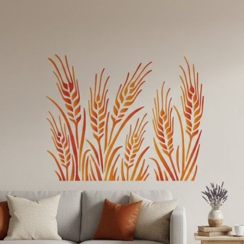 Başak Deseni Stencil Şablon