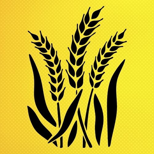 Başak Deseni Stencil Şablon