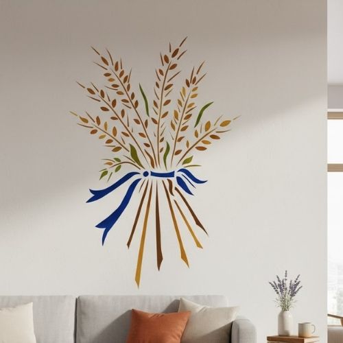 Başak Deseni Stencil Şablon