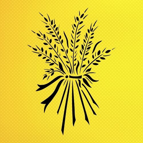 Başak Deseni Stencil Şablon