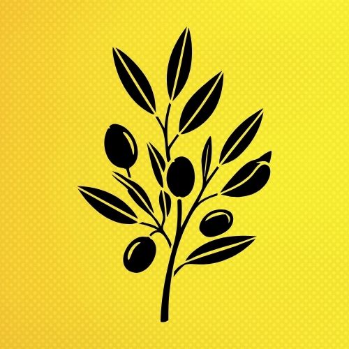 Zeytin Deseni Stencil Şablon