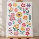 Çiçek Desenleri Stencil Şablon | Çiçek Boyama Şablonu