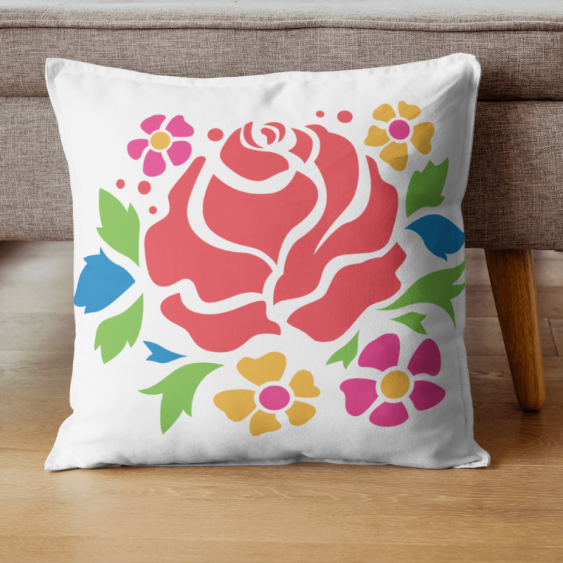 Çiçek Deseni Stencil Şablon Çiçek Deseni Stencil Şablon