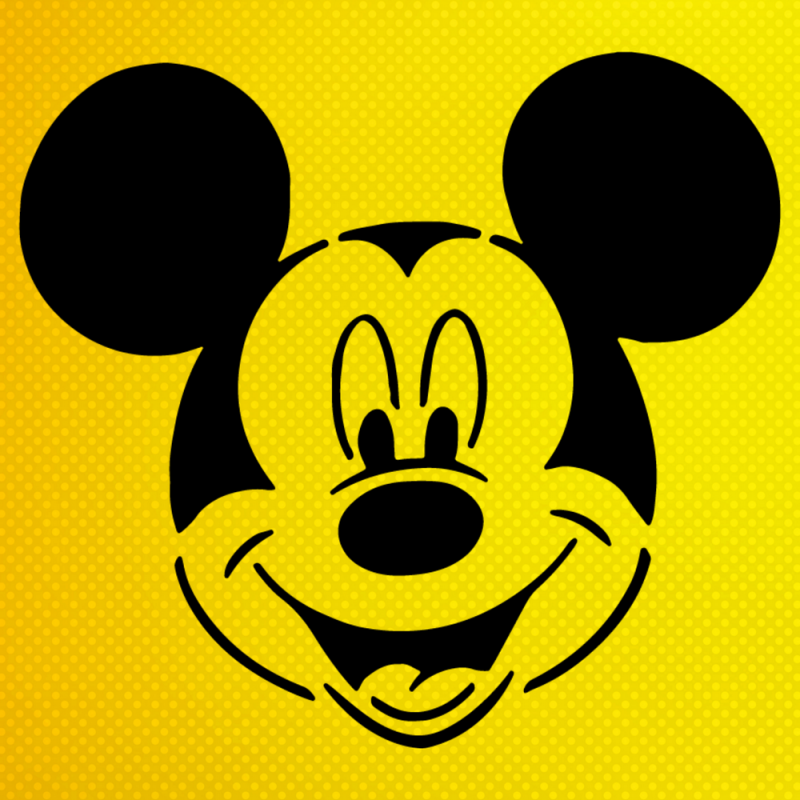 Mickey Mouse Stencil Şablon Mickey Mouse Stencil Şablon