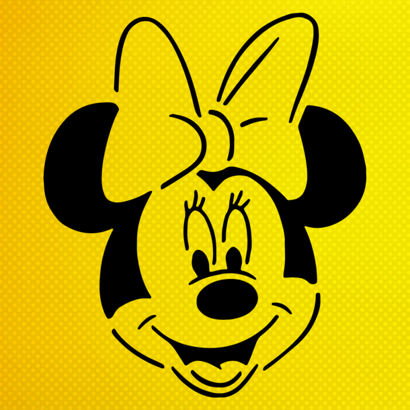 Minnie Mouse Stencil Şablon Minnie Mouse Stencil Şablon