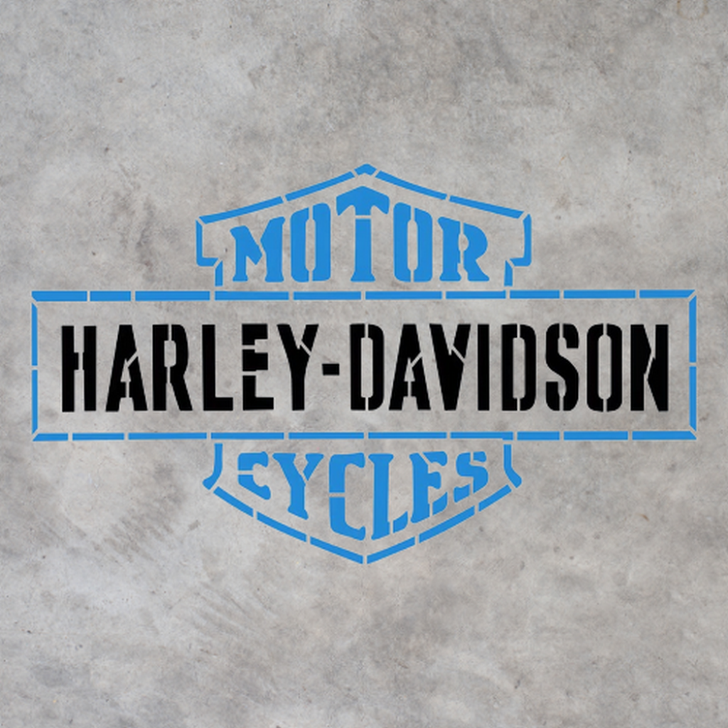 Harley Davidson stencil boyama şablonu