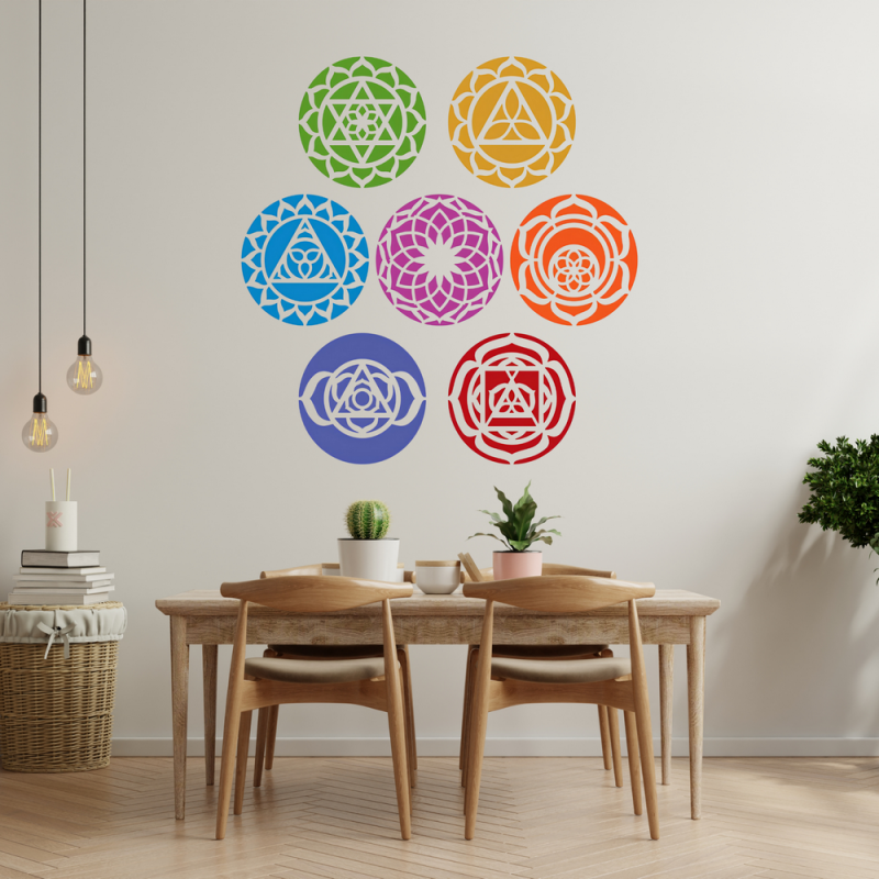 Çakra Deseni Stencil Şablon Çakra Deseni Stencil Şablon